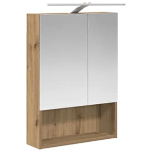 Koupelnová zrcadlová skříň Umělecký dub 50 x 14,5 x 70 cm - obrázek 5