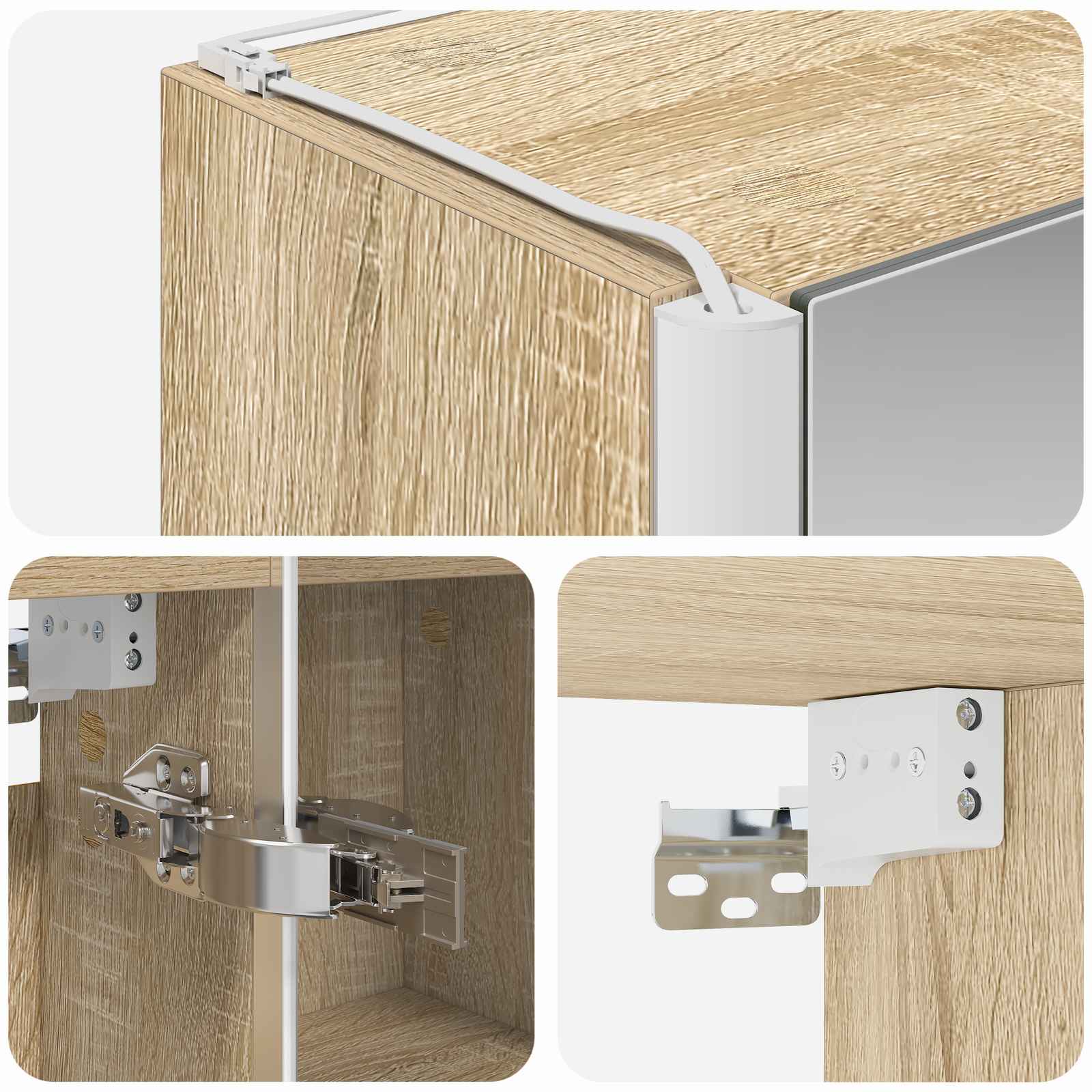Koupelnová zrcadlová skříň Sonoma dub 33 x 11,5 x 50 cm - obrázek 10
