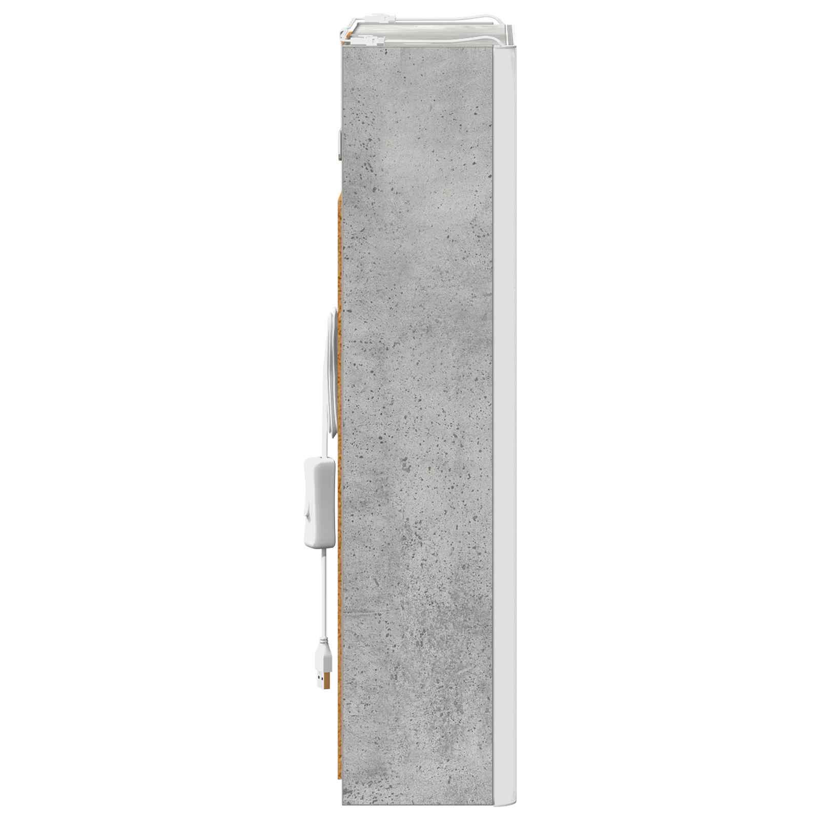 Koupelnová zrcadlová skříň Betonově šedá 33 x 11,5 x 50 cm - obrázek 8