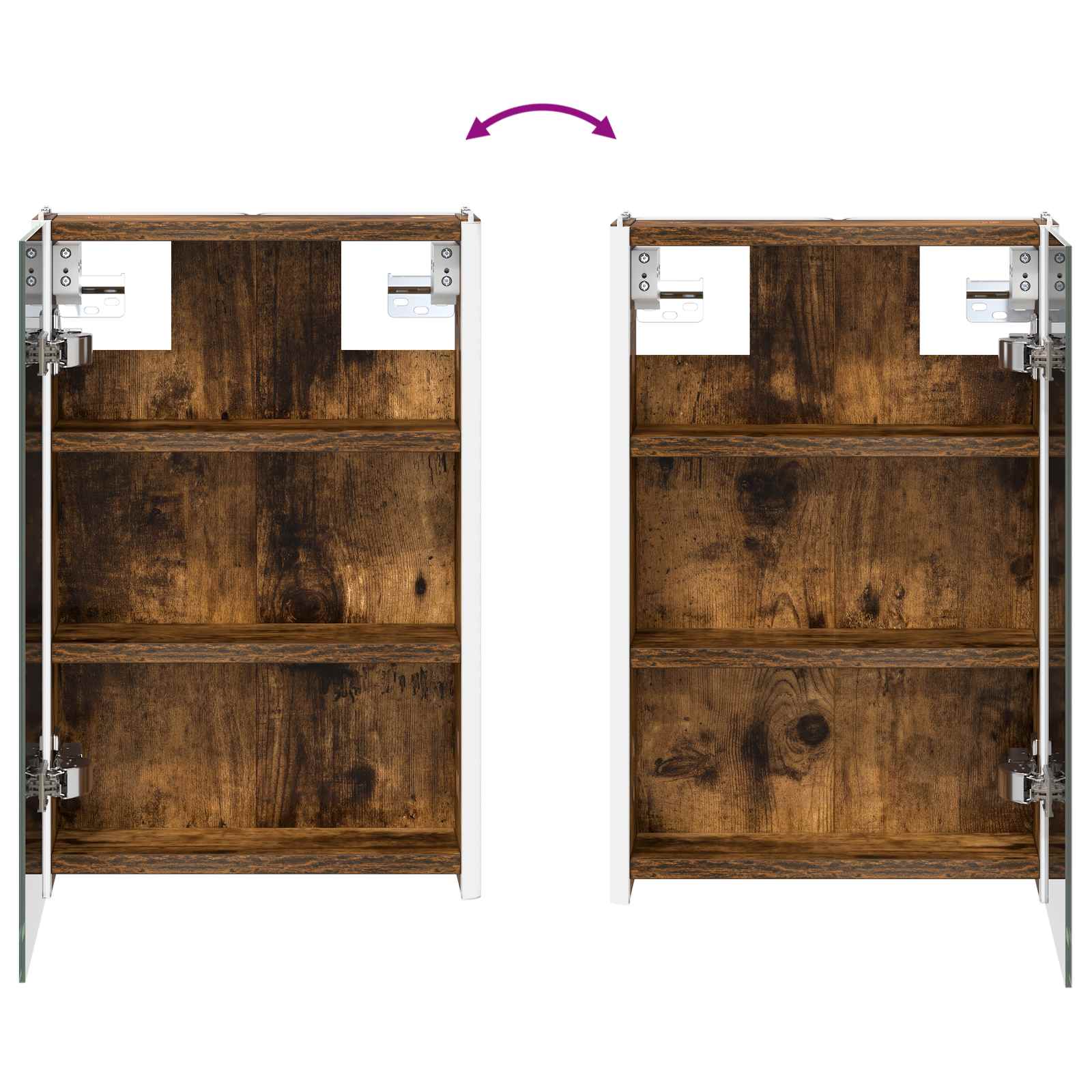 Koupelnová zrcadlová skříň Kouřový dub 33 x 11,5 x 50 cm - obrázek 12