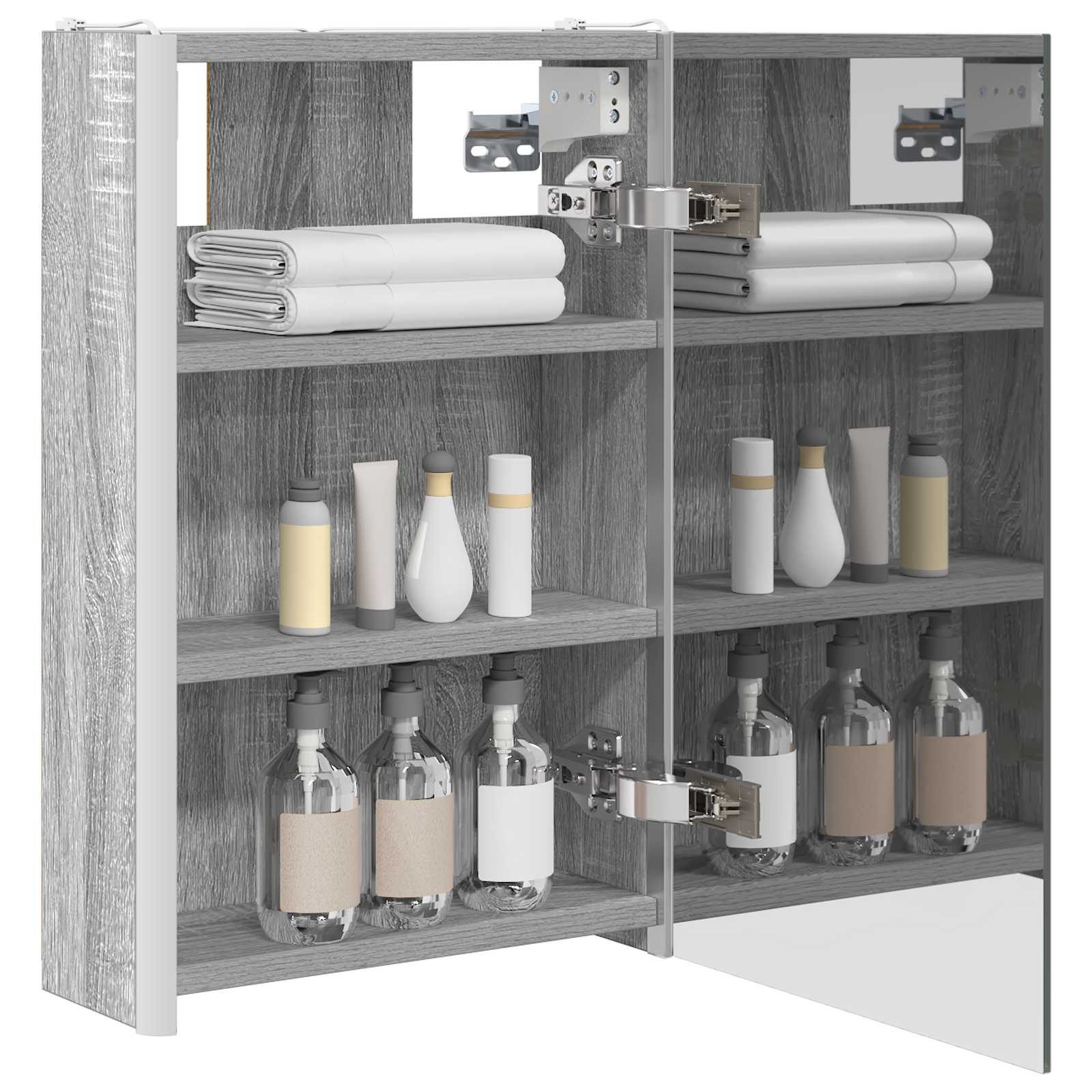 Badkamer spiegelkast Grijs Sonoma 33 x 11,5 x 50 cm - Afbeelding 3
