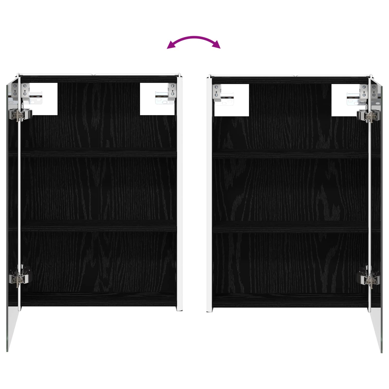 Koupelnová zrcadlová skříň Černý dub 43 x 11,5 x 60,5 cm - obrázek 12