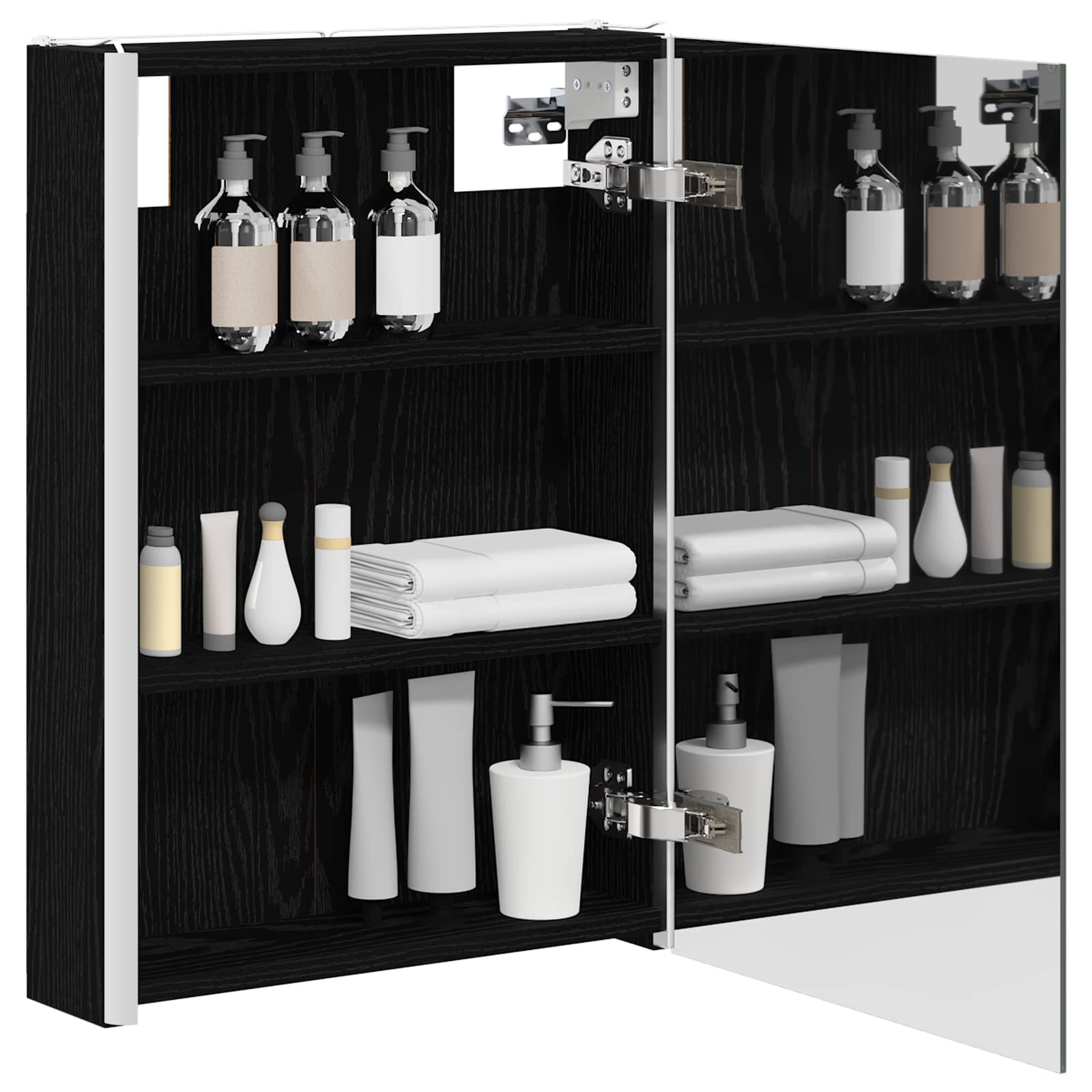 Koupelnová zrcadlová skříň Černý dub 43 x 11,5 x 60,5 cm - obrázek 3