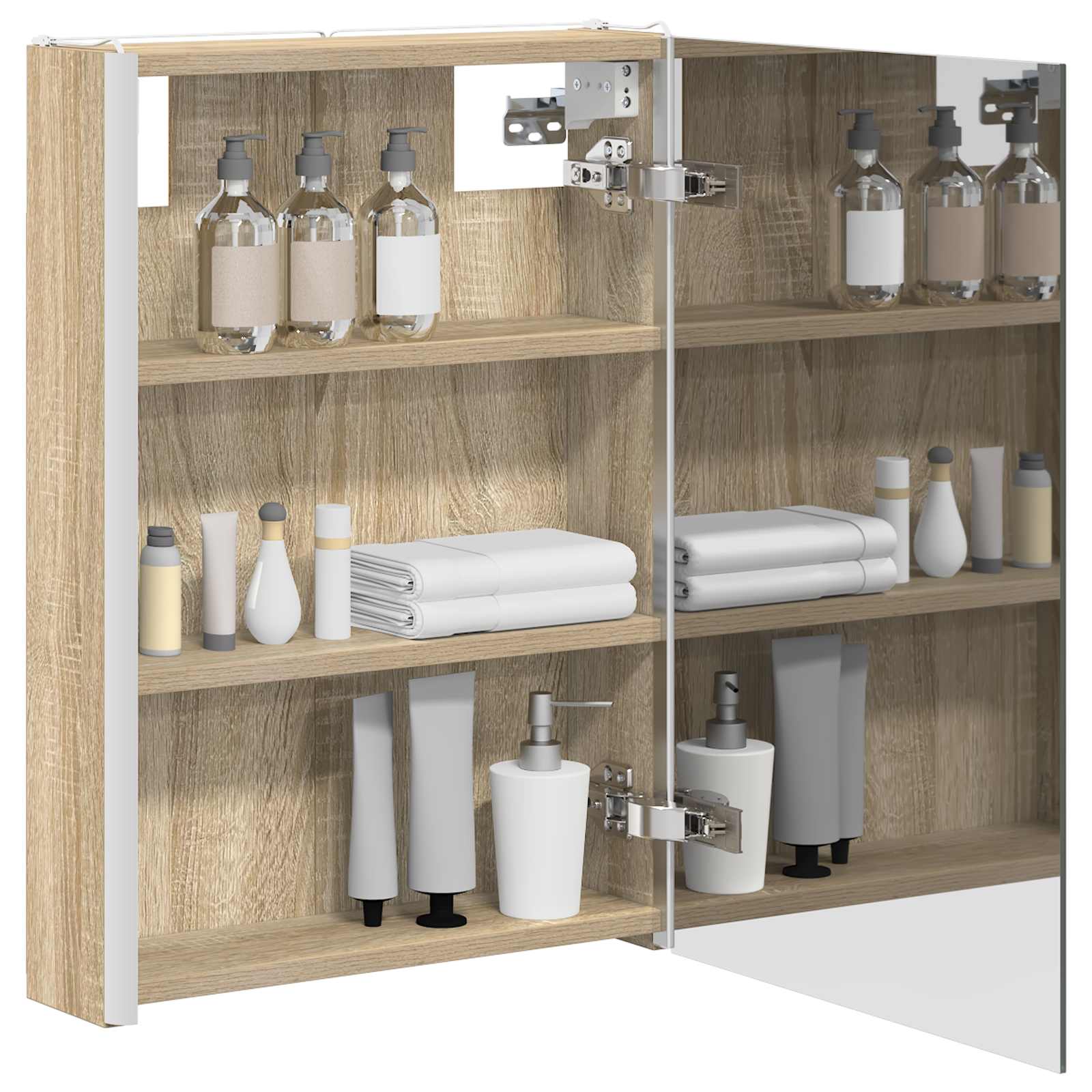 Koupelnová zrcadlová skříň Sonoma dub 43 x 11,5 x 60,5 cm - obrázek 3
