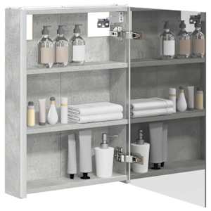 Koupelnová zrcadlová skříň Betonově šedá 43 x 11,5 x 60,5 cm - obrázek 3
