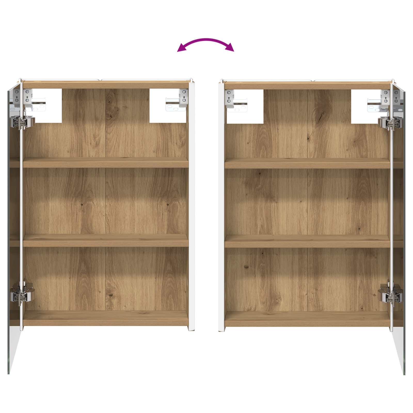 Koupelnová zrcadlová skříň Umělecký dub 43 x 11,5 x 60,5 cm - obrázek 12