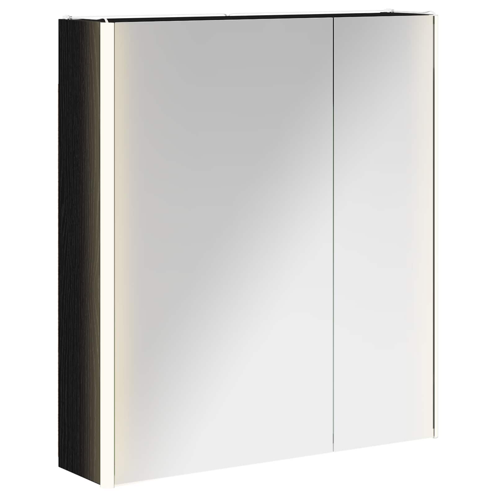 Koupelnová zrcadlová skříň Černý dub 63,5 x 15,5 x 70 cm - obrázek 2