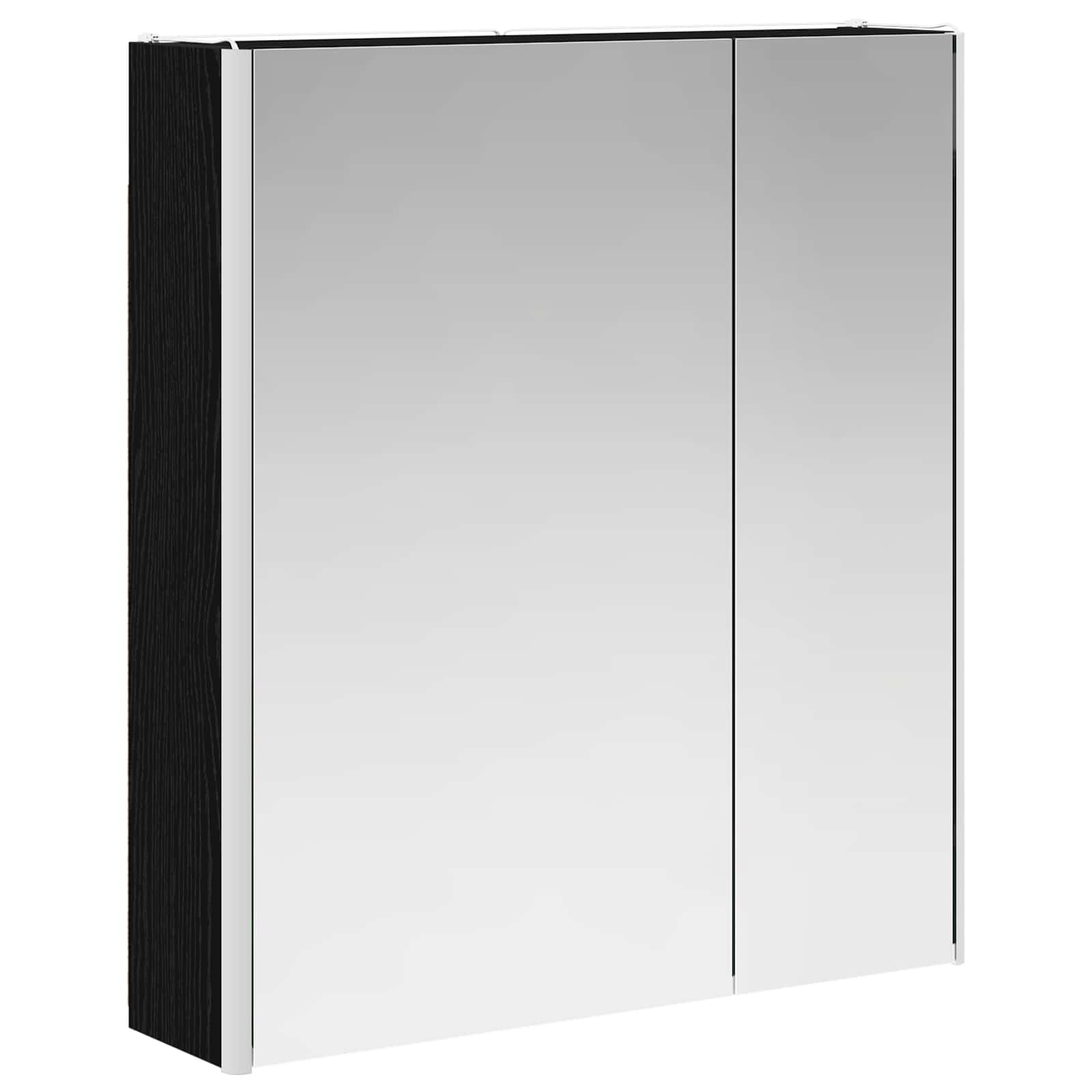 Koupelnová zrcadlová skříň Černý dub 63,5 x 15,5 x 70 cm - obrázek 5