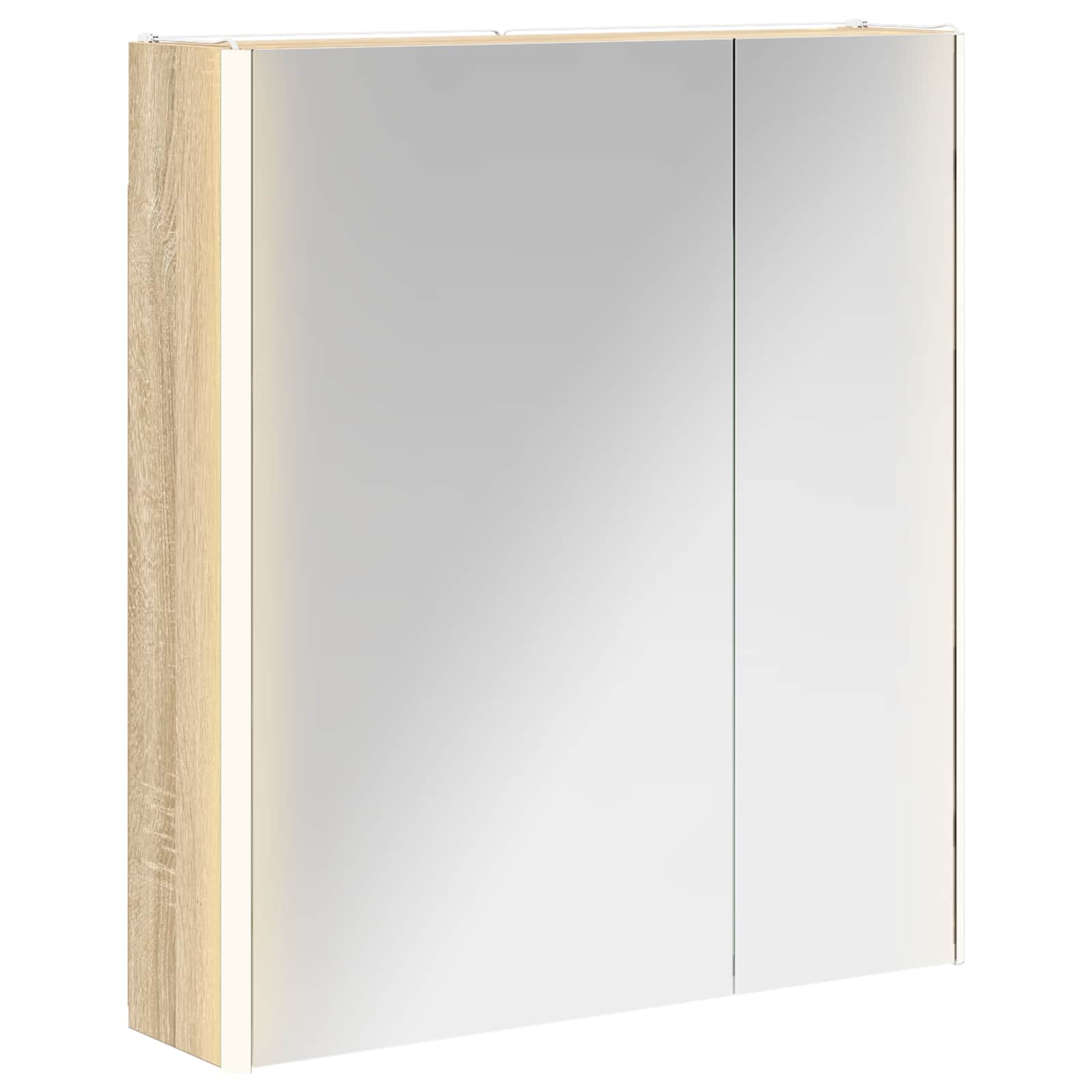 Koupelnová zrcadlová skříň Sonoma dub 63,5 x 15,5 x 70 cm - obrázek 2