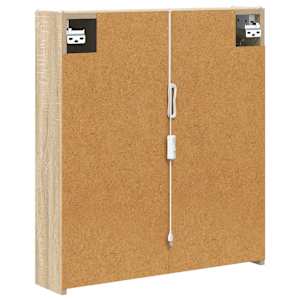 Koupelnová zrcadlová skříň Sonoma dub 63,5 x 15,5 x 70 cm - obrázek 9