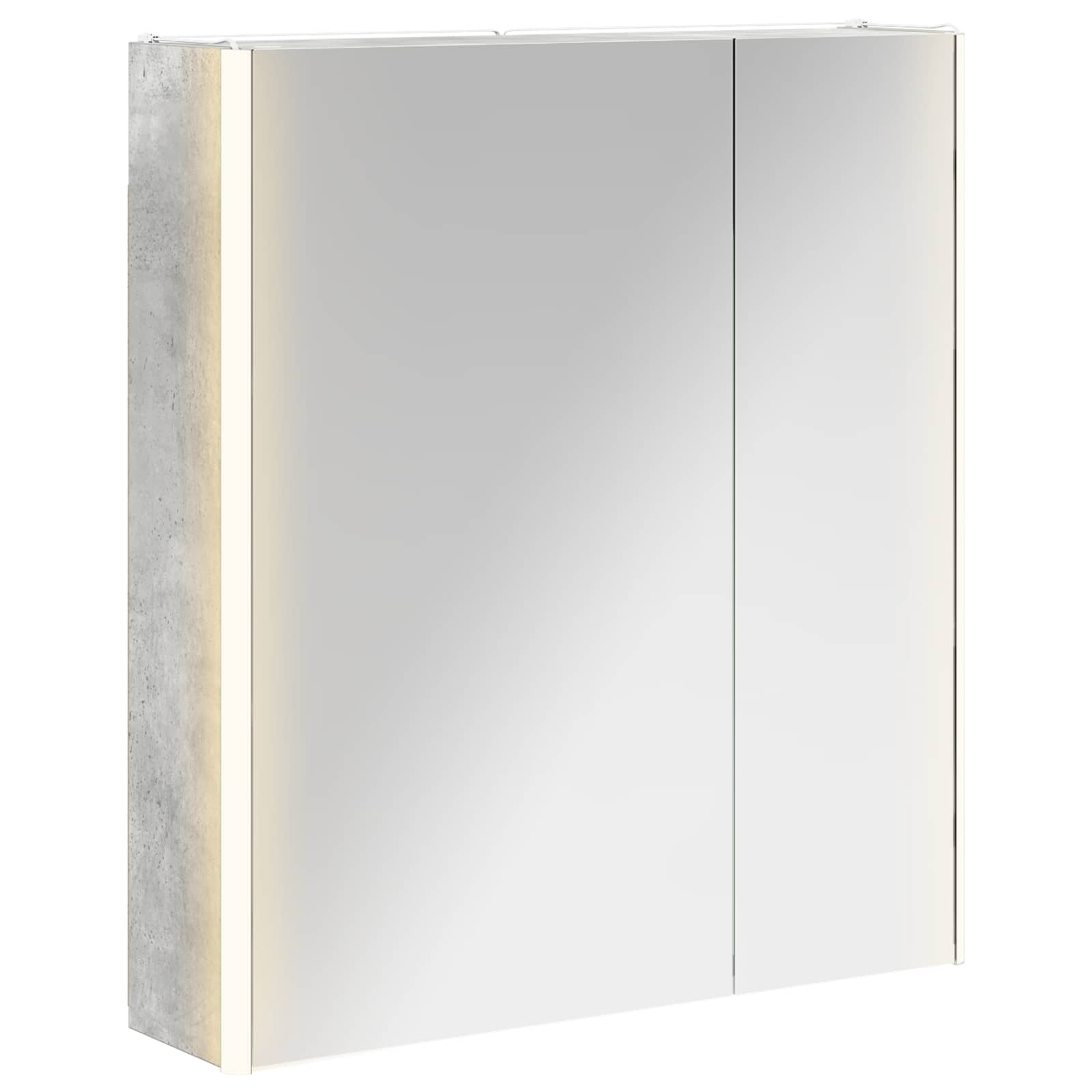 Koupelnová zrcadlová skříň Betonově šedá 63,5 x 15,5 x 70 cm - obrázek 2