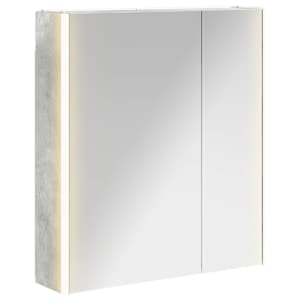 Koupelnová zrcadlová skříň Betonově šedá 63,5 x 15,5 x 70 cm - obrázek 2
