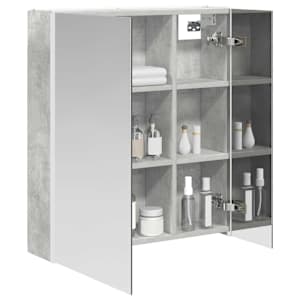 Koupelnová zrcadlová skříň Betonově šedá 63,5 x 15,5 x 70 cm - obrázek 3