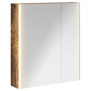 Koupelnová zrcadlová skříň Kouřový dub 63,5 x 15,5 x 70 cm - obrázek 2