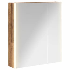 Koupelnová zrcadlová skříň Staré dřevo 63,5 x 15,5 x 70 cm - obrázek 2