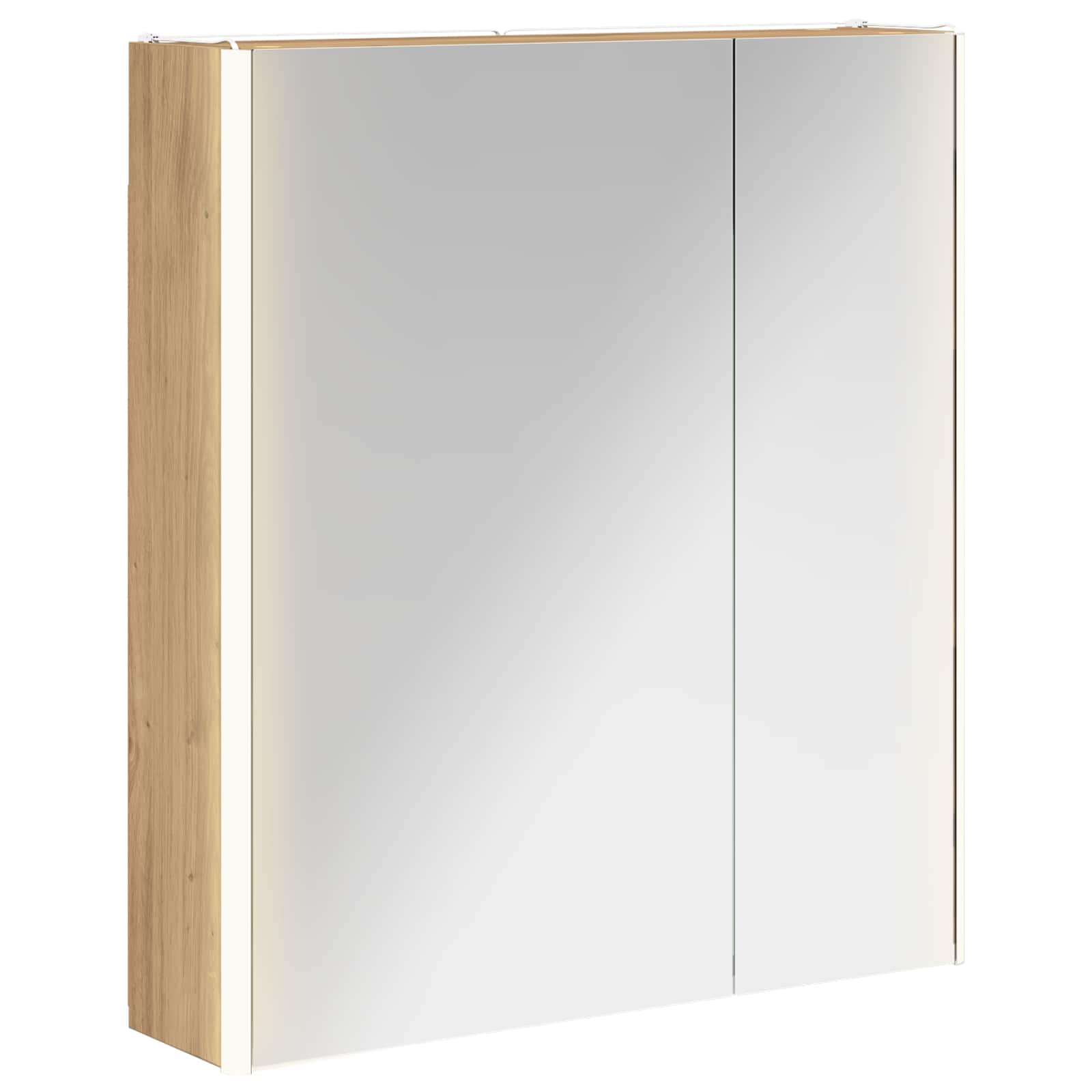 Koupelnová zrcadlová skříň Umělecký dub 63,5 x 15,5 x 70 cm - obrázek 2