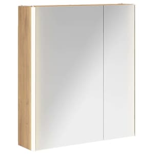 Koupelnová zrcadlová skříň Umělecký dub 63,5 x 15,5 x 70 cm - obrázek 2