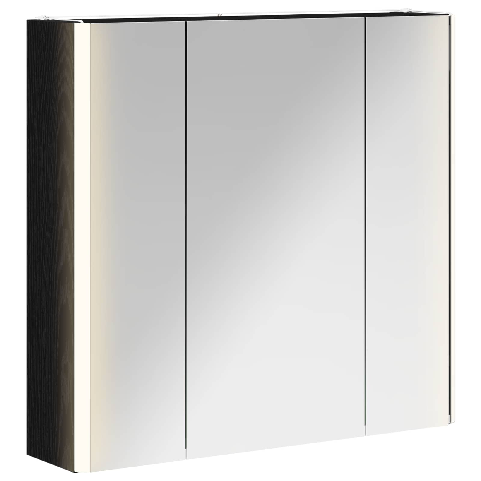 Koupelnová zrcadlová skříň Černý dub 63,5 x 15,5 x 60,5 cm - obrázek 2