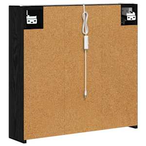 Koupelnová zrcadlová skříň Černý dub 63,5 x 15,5 x 60,5 cm - obrázek 9