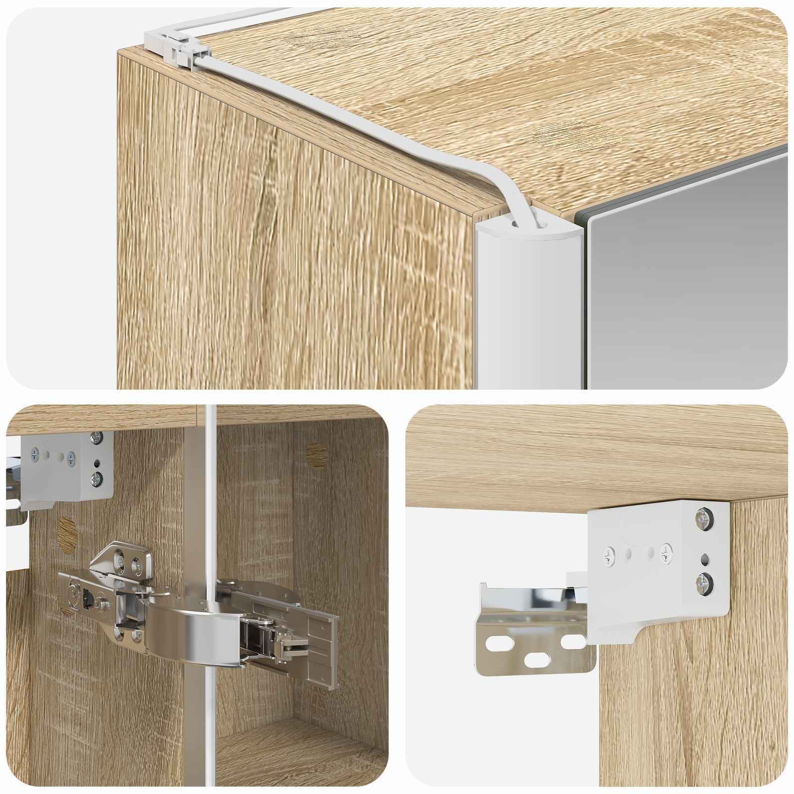 Koupelnová zrcadlová skříň Sonoma dub 63,5 x 15,5 x 60,5 cm - obrázek 10