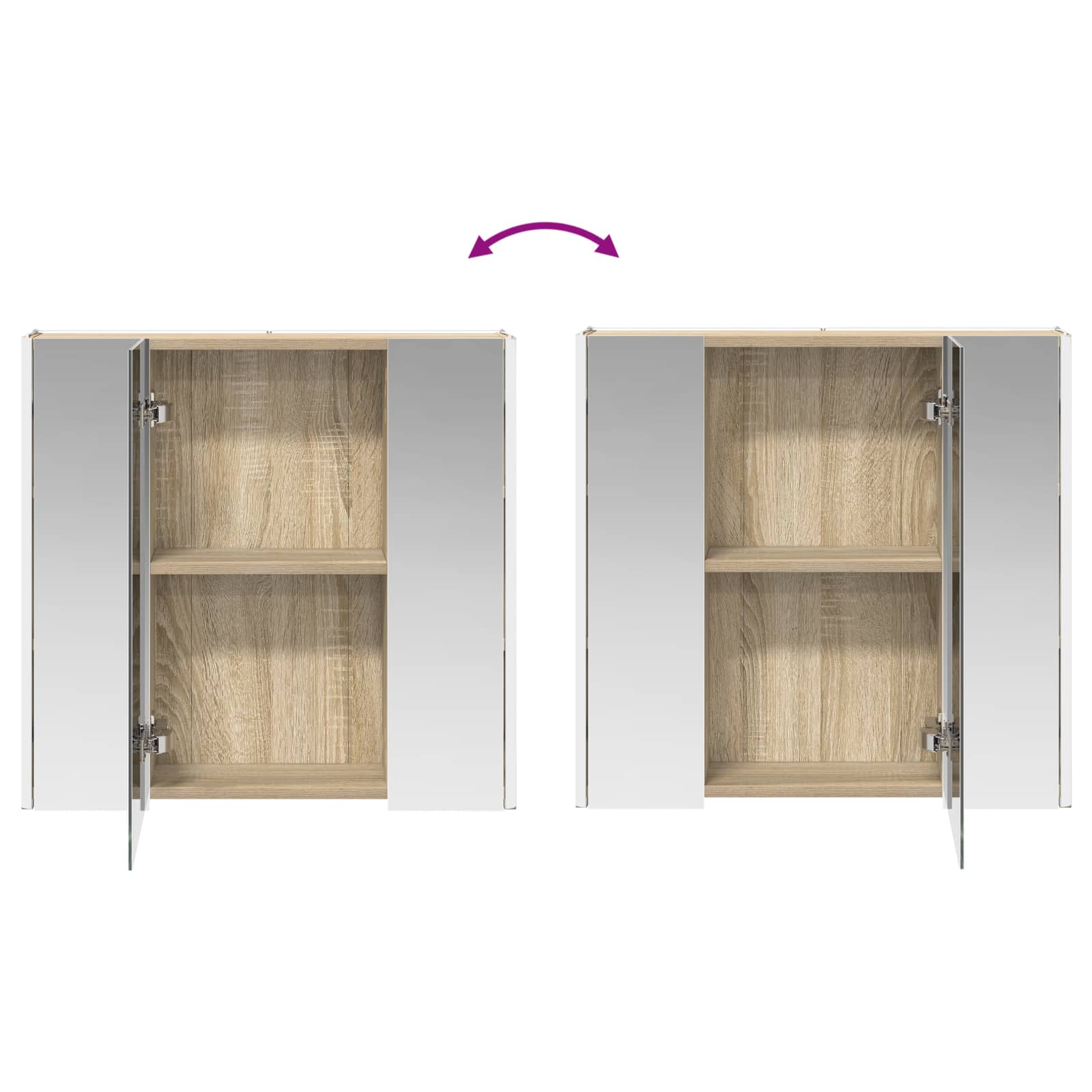 Koupelnová zrcadlová skříň Sonoma dub 63,5 x 15,5 x 60,5 cm - obrázek 12