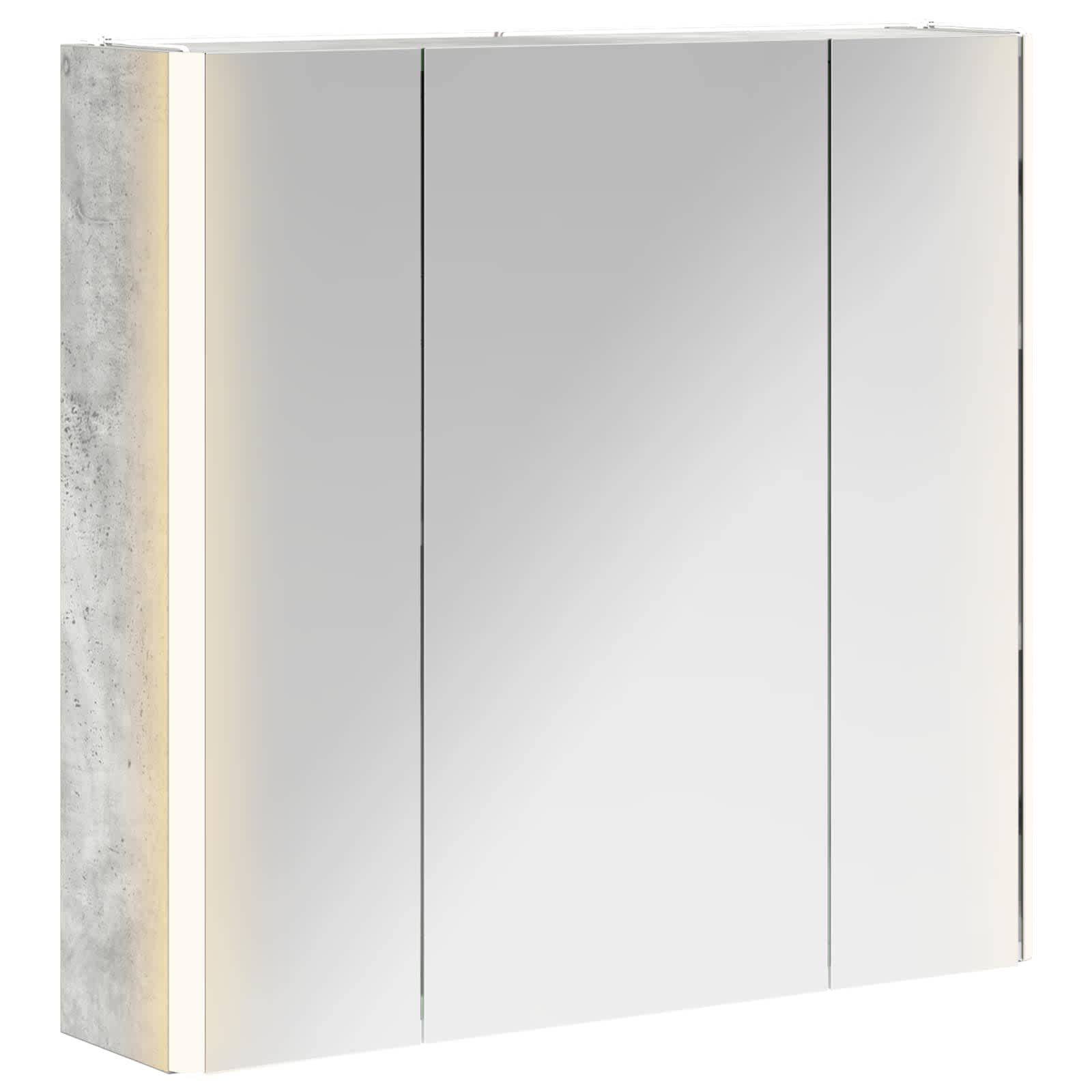 Koupelnová zrcadlová skříň Betonově šedá 63,5 x 15,5 x 60,5 cm - obrázek 2