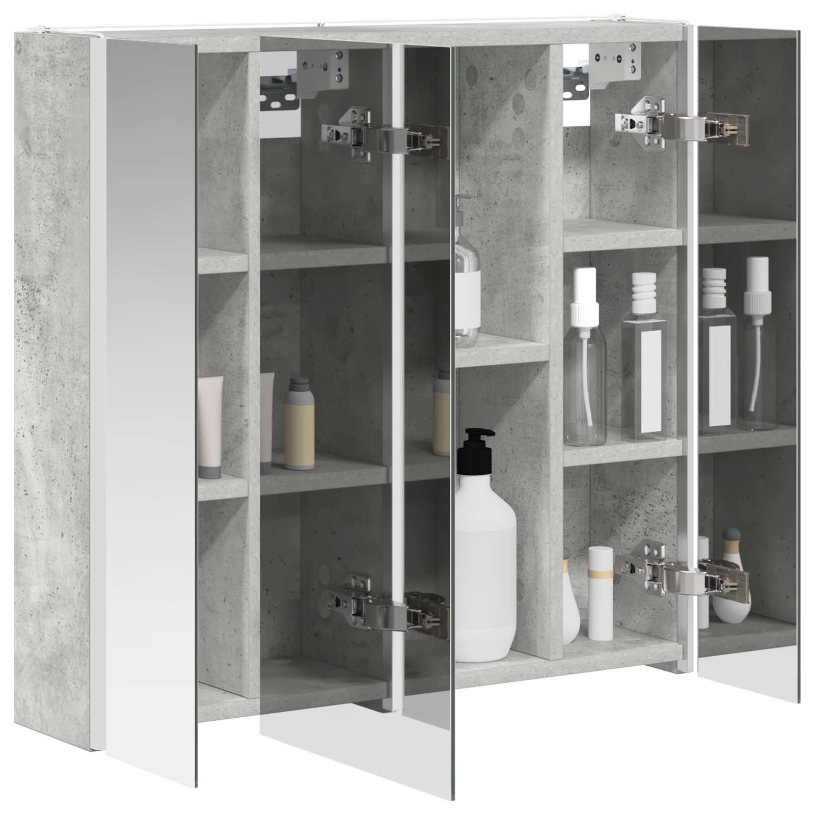 Koupelnová zrcadlová skříň Betonově šedá 63,5 x 15,5 x 60,5 cm - obrázek 3