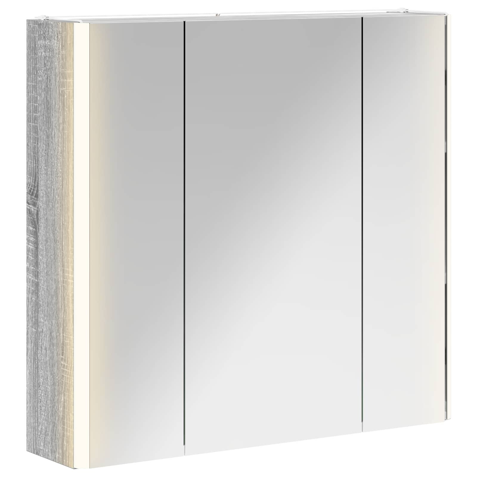 Koupelnová zrcadlová skříň Šedá Sonoma 63,5 x 15,5 x 60,5 cm - obrázek 2