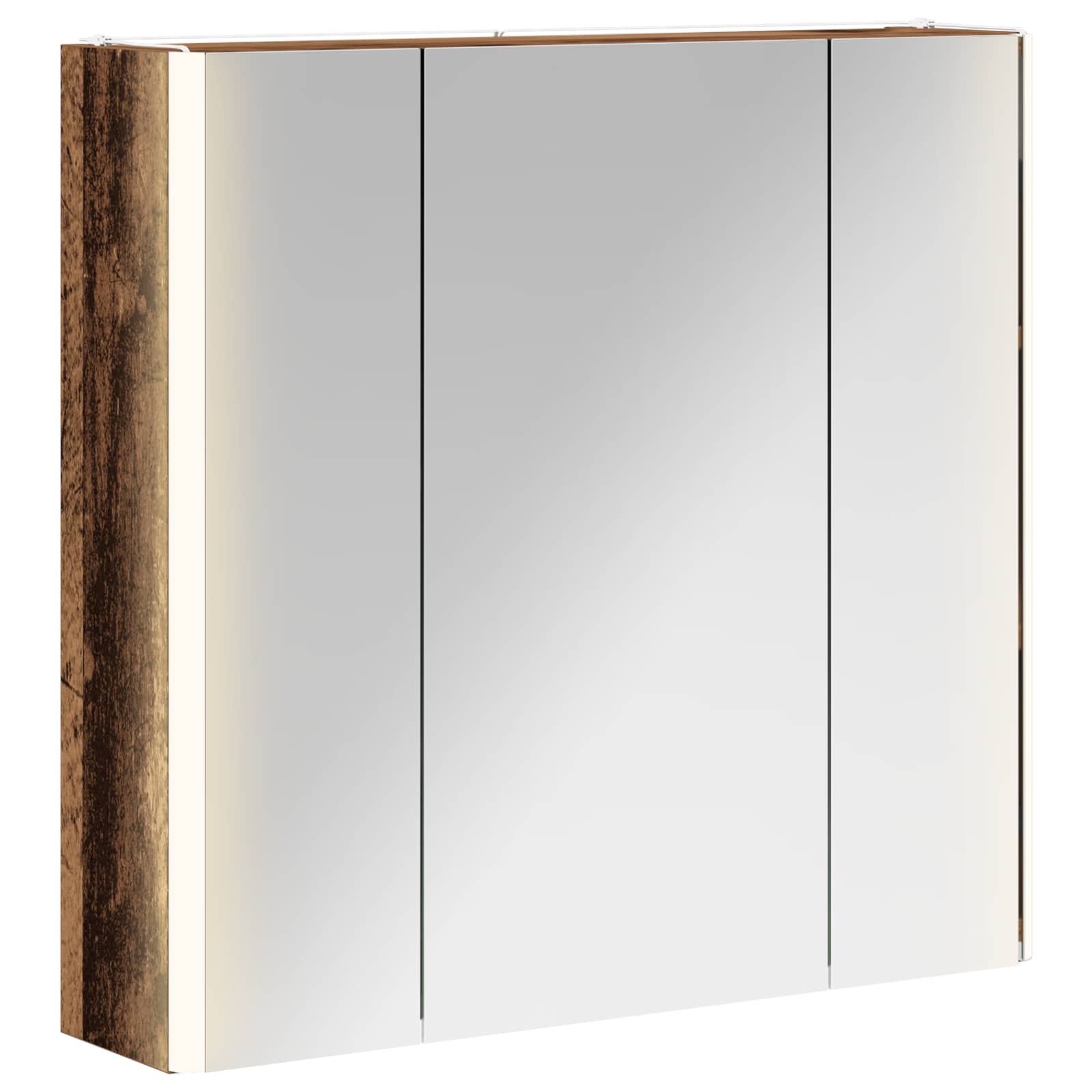 Koupelnová zrcadlová skříň Staré dřevo 63,5 x 15,5 x 60,5 cm - obrázek 2