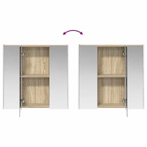 Koupelnová zrcadlová skříň Sonoma dub 73.5 x 15.5 x 70 cm - obrázek 12