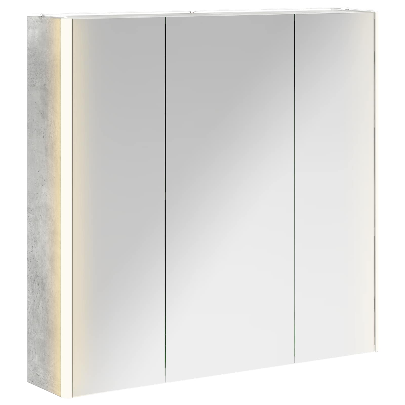 Koupelnová zrcadlová skříň Betonově šedá 73.5 x 15.5 x 70 cm - obrázek 2