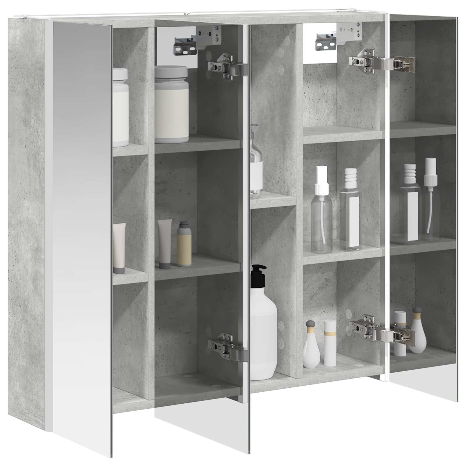 Koupelnová zrcadlová skříň Betonově šedá 73.5 x 15.5 x 70 cm - obrázek 3