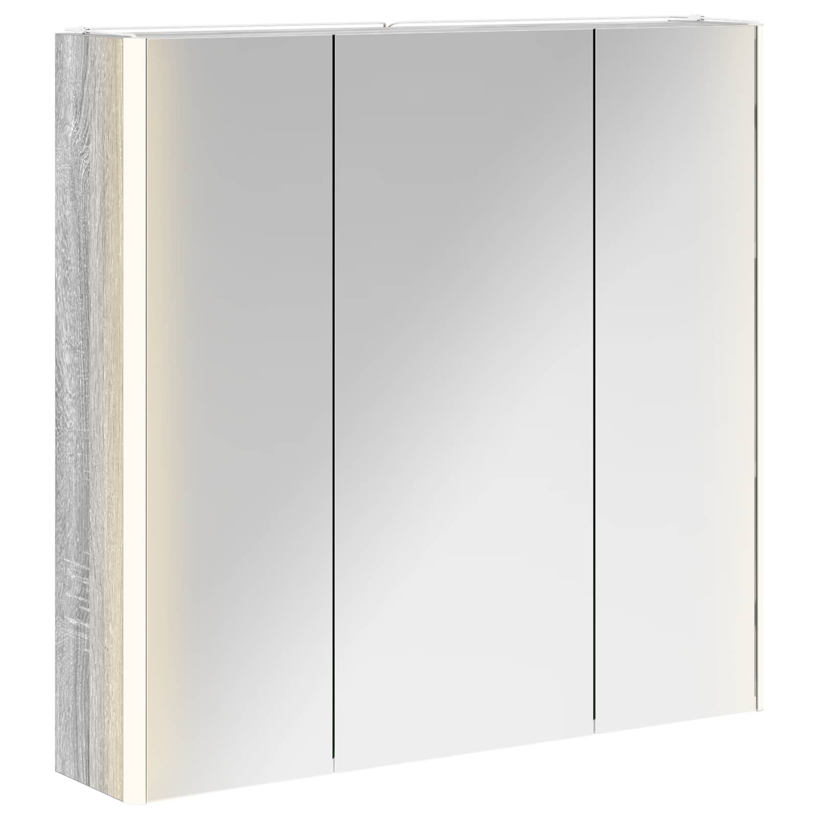 Koupelnová zrcadlová skříň Šedá Sonoma 73.5 x 15.5 x 70 cm - obrázek 2