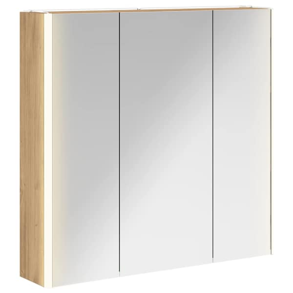 vidaXL Vannitoa peeglikapp Artisani tamme 73.5 x 15.5 x 70 cm