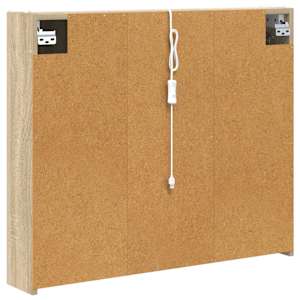 Koupelnová zrcadlová skříň Sonoma dub 83,5 x 15,5 x 70 cm - obrázek 9