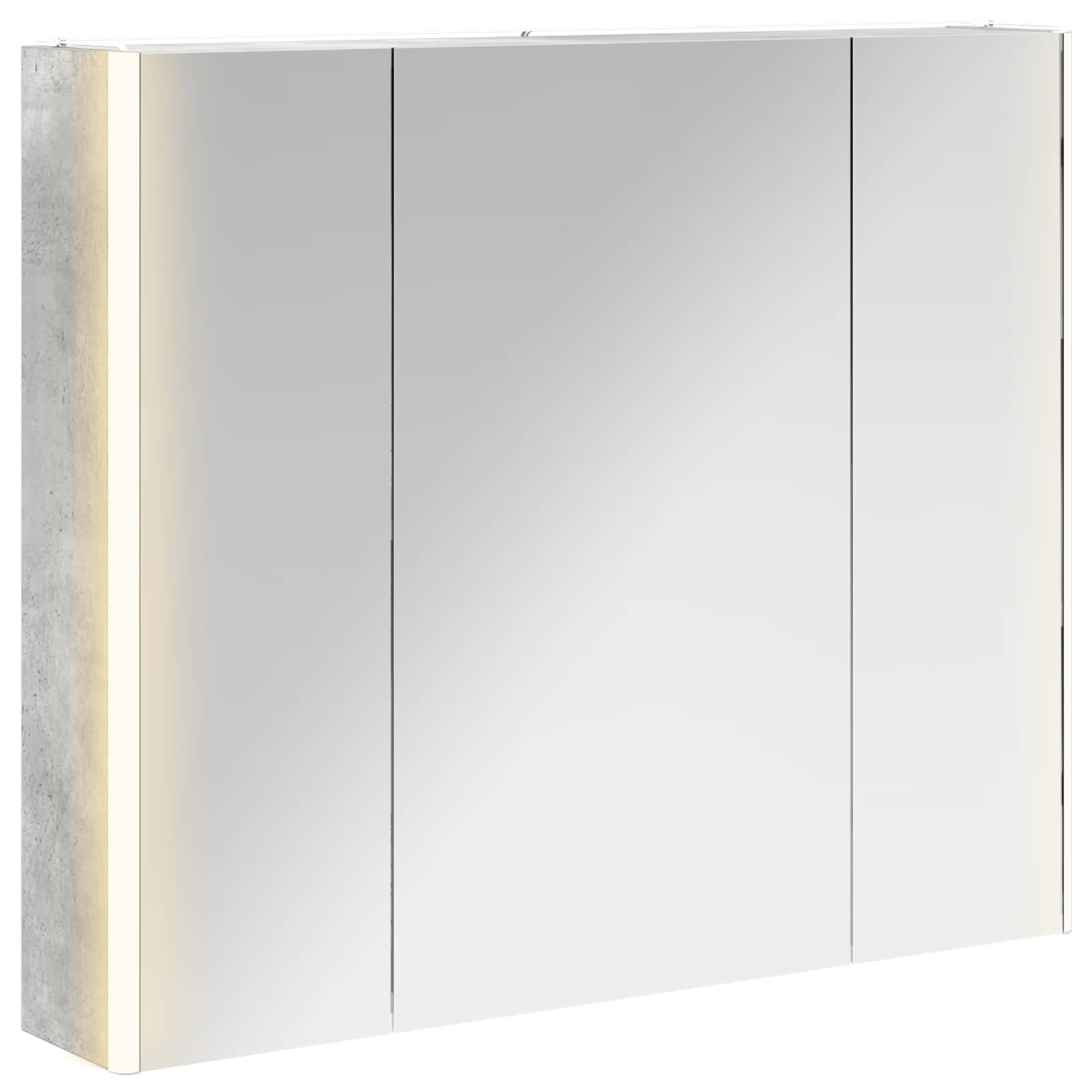 Koupelnová zrcadlová skříň Betonově šedá 83,5 x 15,5 x 70 cm - obrázek 2
