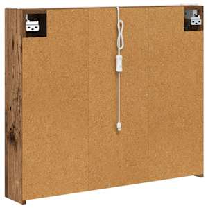 Koupelnová zrcadlová skříň Staré dřevo 83,5 x 15,5 x 70 cm - obrázek 9