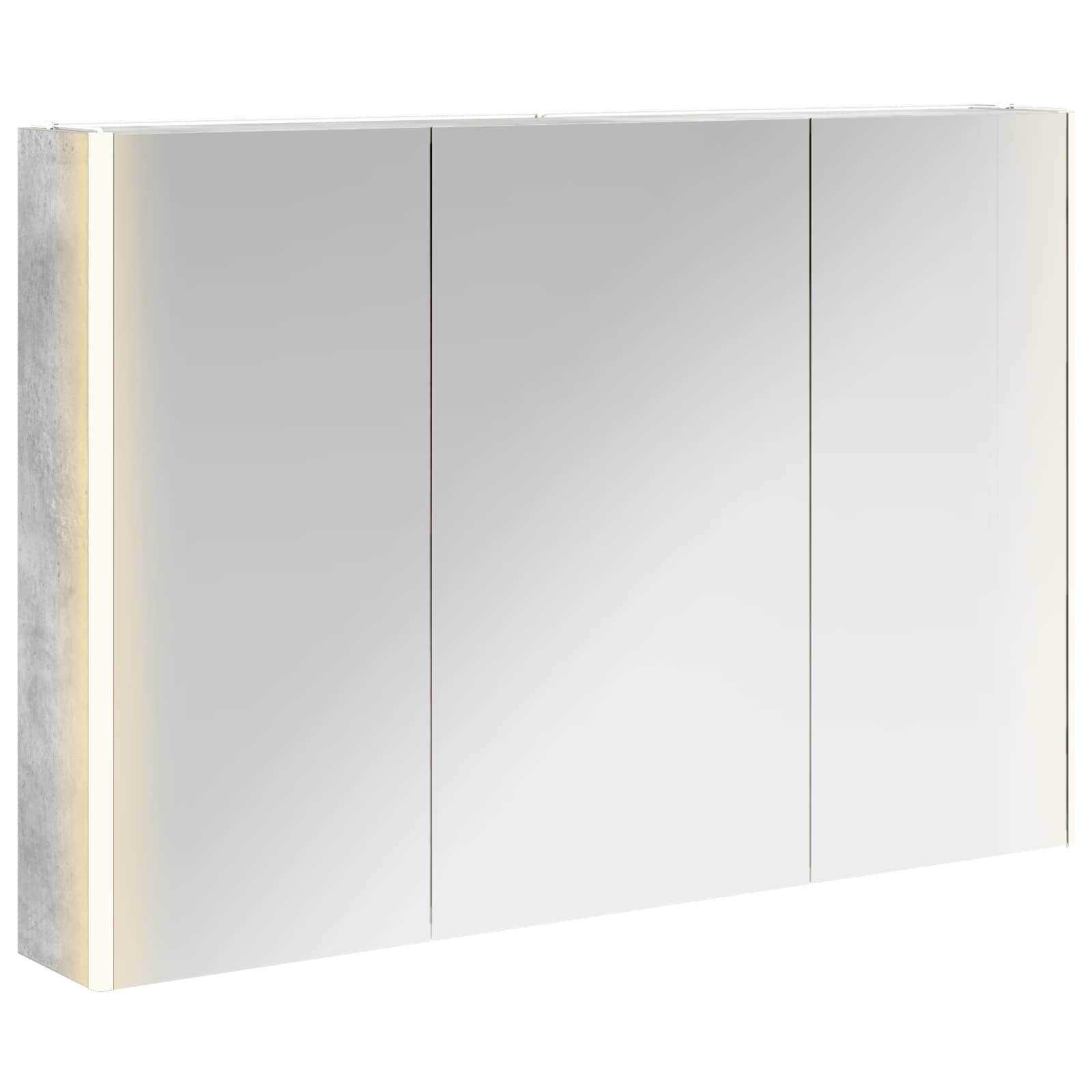 Koupelnová zrcadlová skříň Betonově šedá 103,5 x 15,5 x 70 cm - obrázek 2