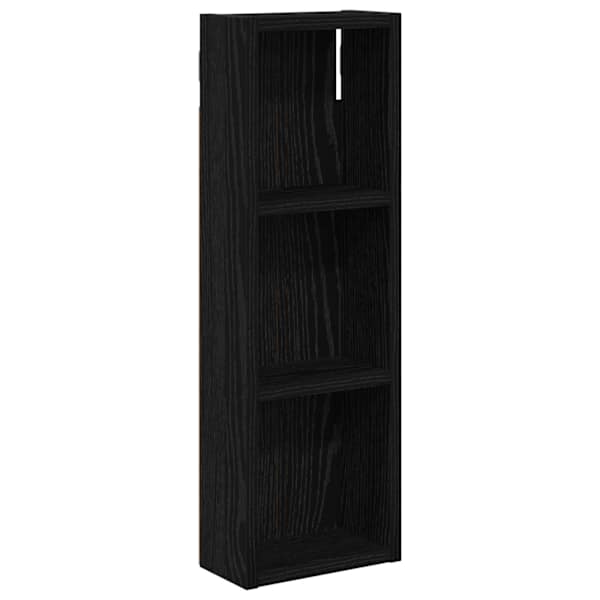 vidaXL Vannitoa seinakapp Must Tamm 20 x 10 x 60,5 cm T&ouml;&ouml;deldud puit