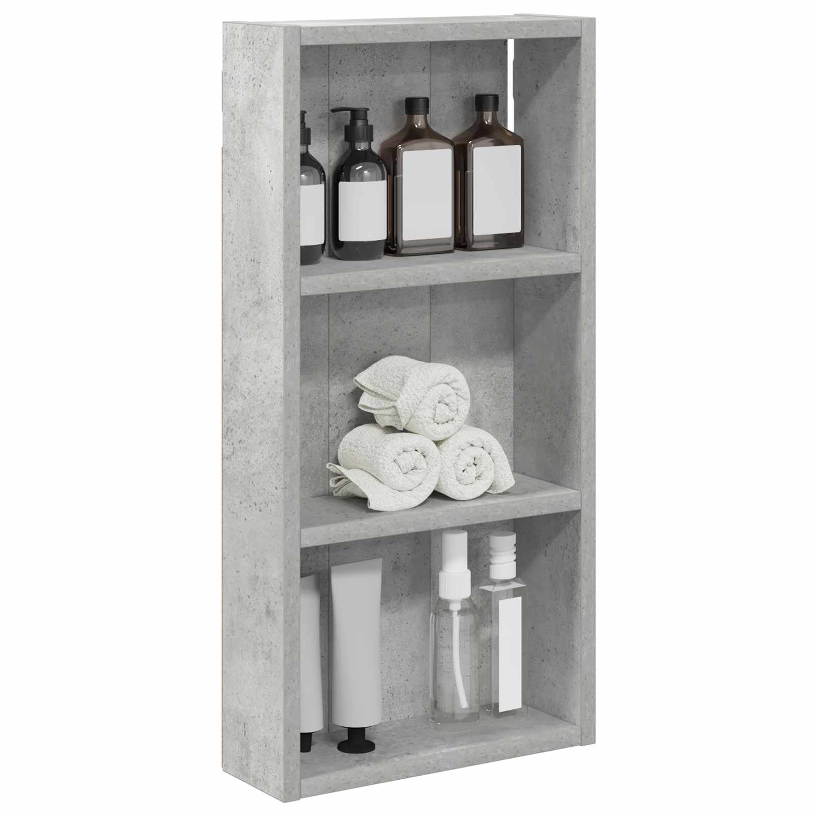 Koupelnová nástěnná skříňka Betonově Šedá 30 x 10 x 60,5 cm - obrázek 3