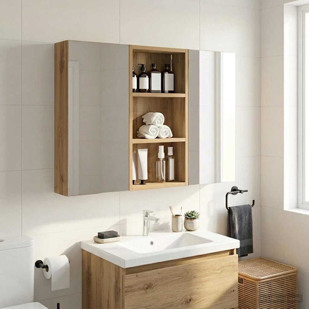 Koupelnová nástěnná skříňka Umělecký dub 30 x 10 x 60,5 cm - obrázek 5