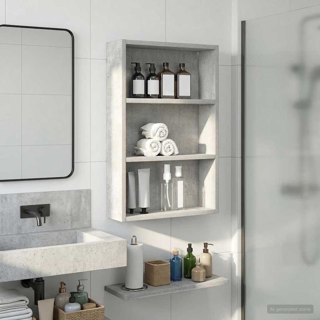 Koupelnová nástěnná skříňka Betonově Šedá 40 x 10 x 60,5 cm - obrázek 5