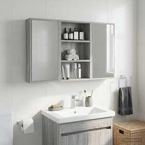 Kopalna stenska omarica s polico Siva Sonoma 40 x 10 x 60,5 cm