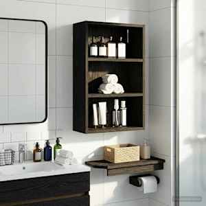 Kopalna stenska omarica s polico Črni Hrast 40 x 16 x 62,5 cm
