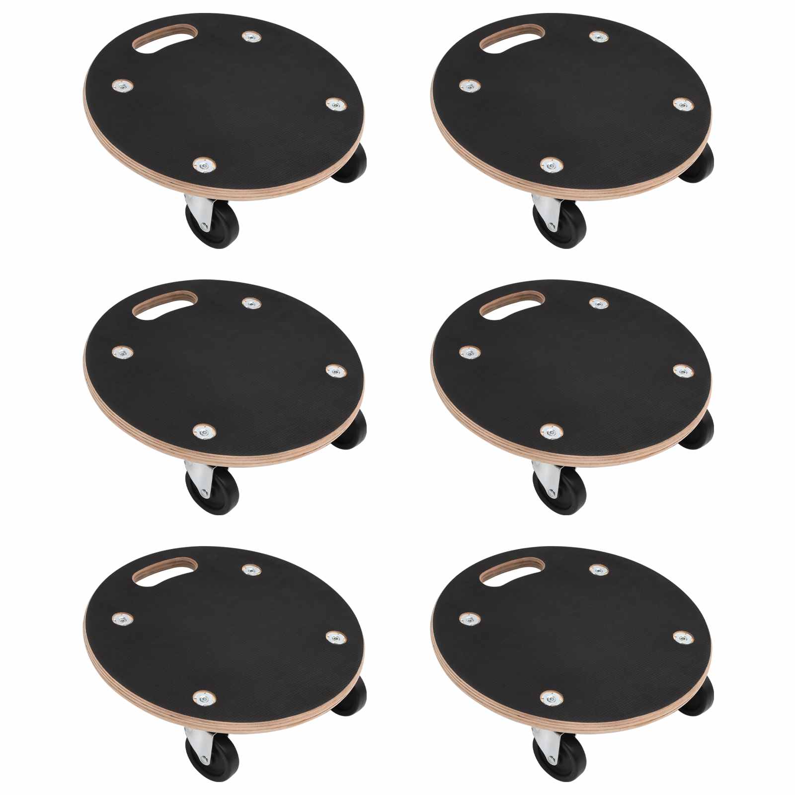 Thumbnail - vidaXL Transportwagen 6 pcs Grau Sperrholz