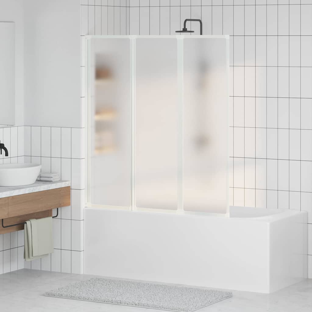 vidaXL Ecran de baie Mat 132 x 140 cm Aluminiu & Panou PP