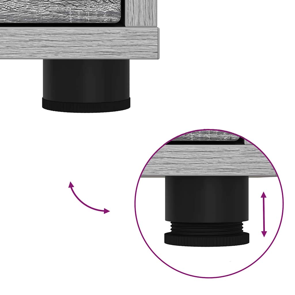 Omare za shranjevanje 2 pcs Siva Sonoma 80 x 48 x 105 cm - slika 13