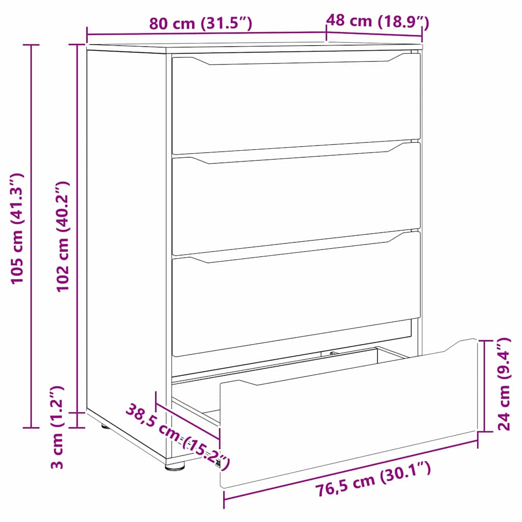 Úložné skříně 2 pcs Artisanový dub 80 x 48 x 105 cm - obrázek 15