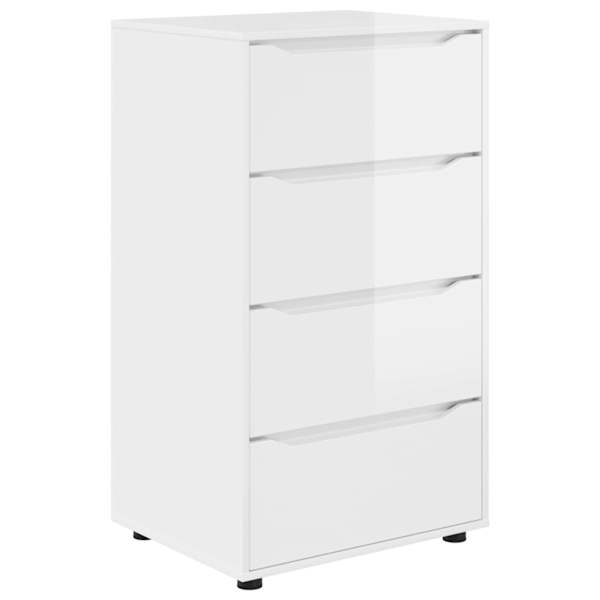 vidaXL Ladustamiskapid 60 x 48 x 105 cm Tehispuit Kergelt l&auml;ikiv valge