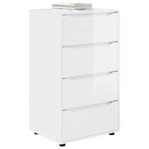 Úložné skříně 2 pcs Vysoce lesklá bílá 60 x 48 x 105 cm - obrázek 3